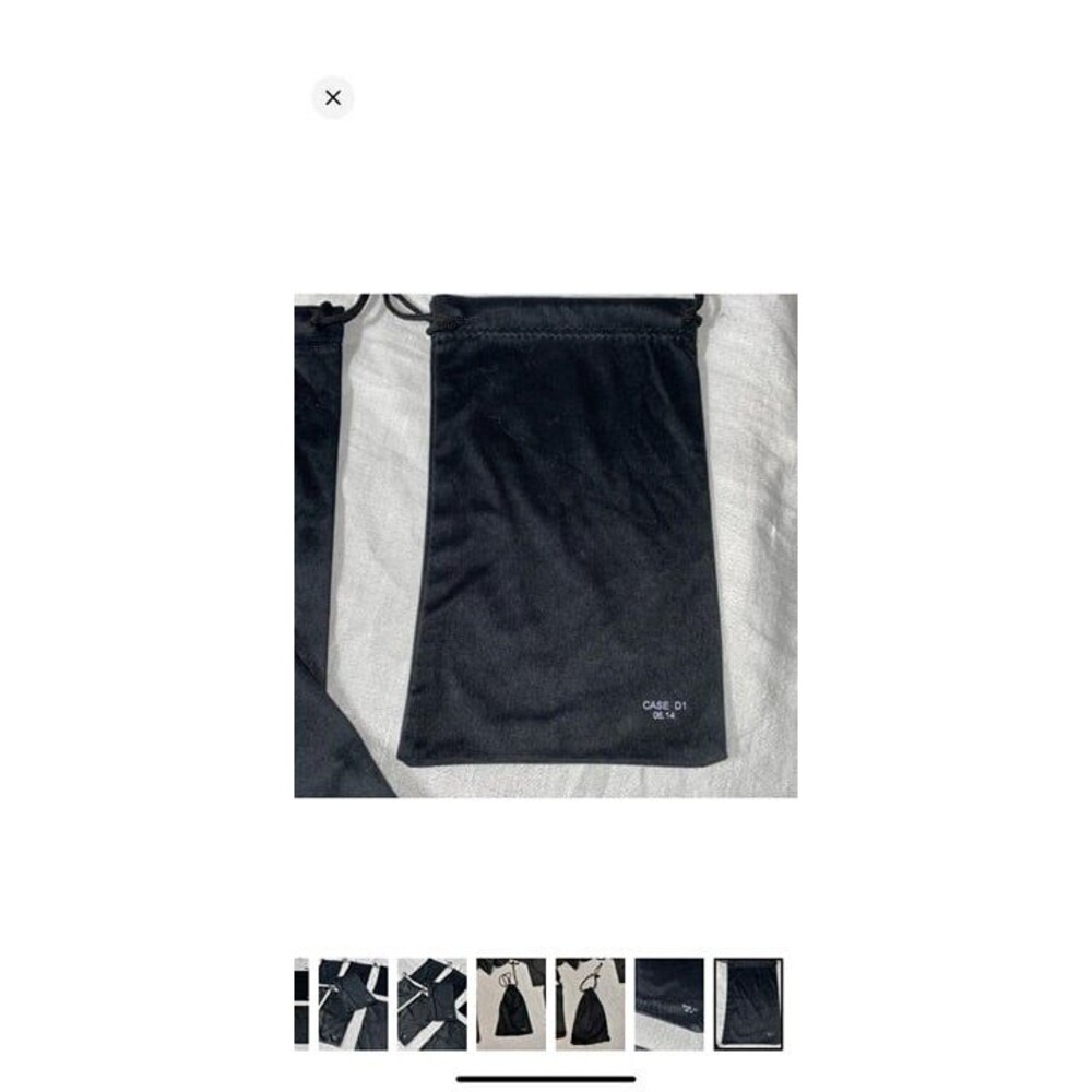 7A*  double drawstring dust storage bags solid black fits glass case lot of 7 - Picture 4 of 6